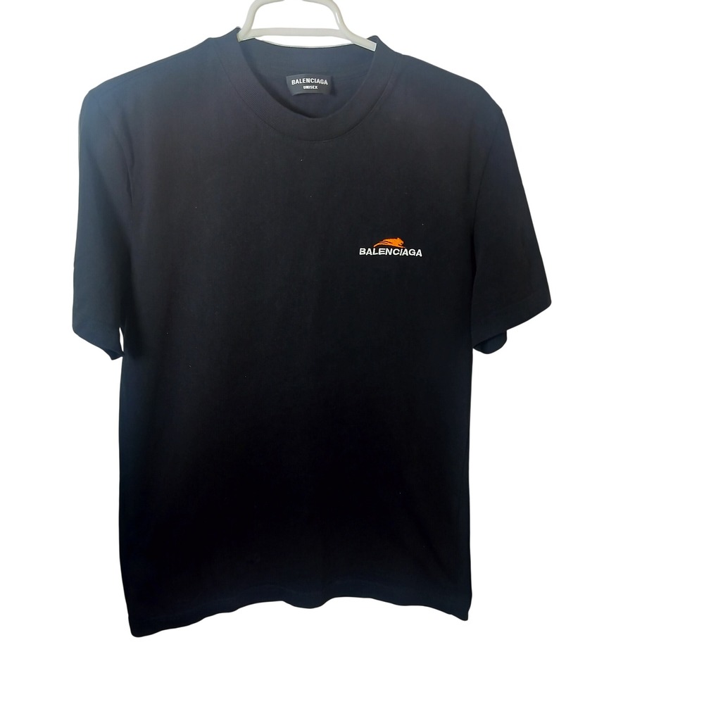 Balenciaga Unisex Black Panther Logo Graphic T-Shirt Medium 612966‎ TLV15